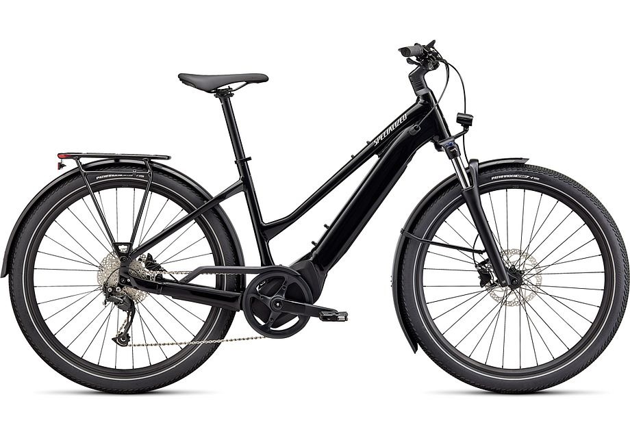 Velo Electrique Tout Chemin Specialized Turbo Vado 3.0 Cadre Bas Cast Black Silver Reflective