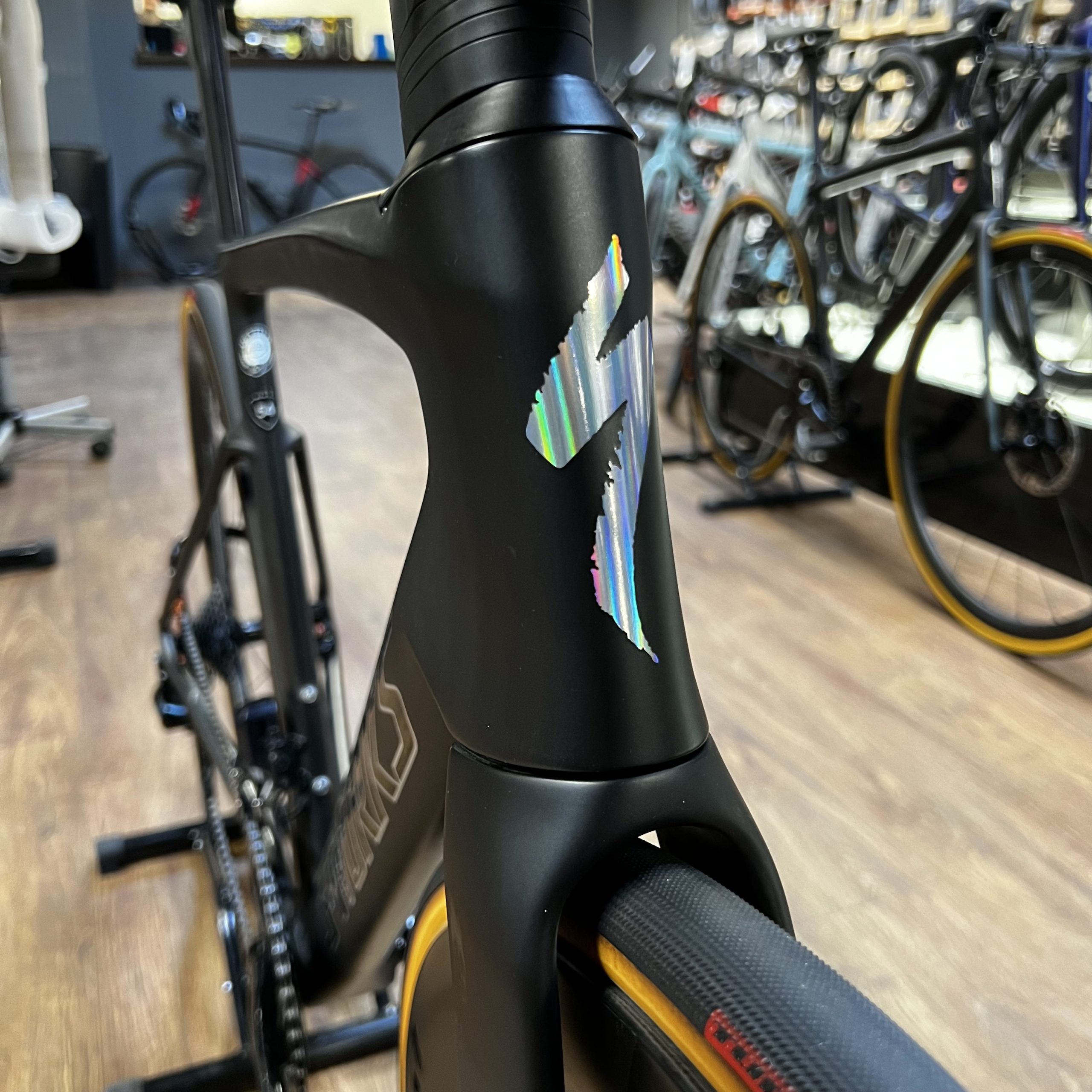 Velo de Course Specialized Venge S Works Satin Black Silver Holo Clean 2019 OCCASION Magasin de velos Hot Wheelz a Bruxelles