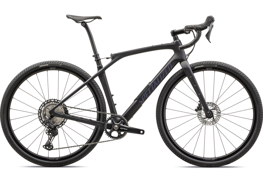 Vélo de gravel specialized diverge str comp satin metallic midnight shadow/violet ghost pearl 2024